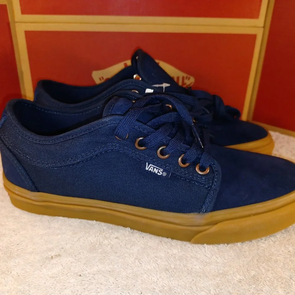 Vans Men's 4.5/Women's 6 Skate Chukka Low Pro Blue Denim/Suede Dark Gum